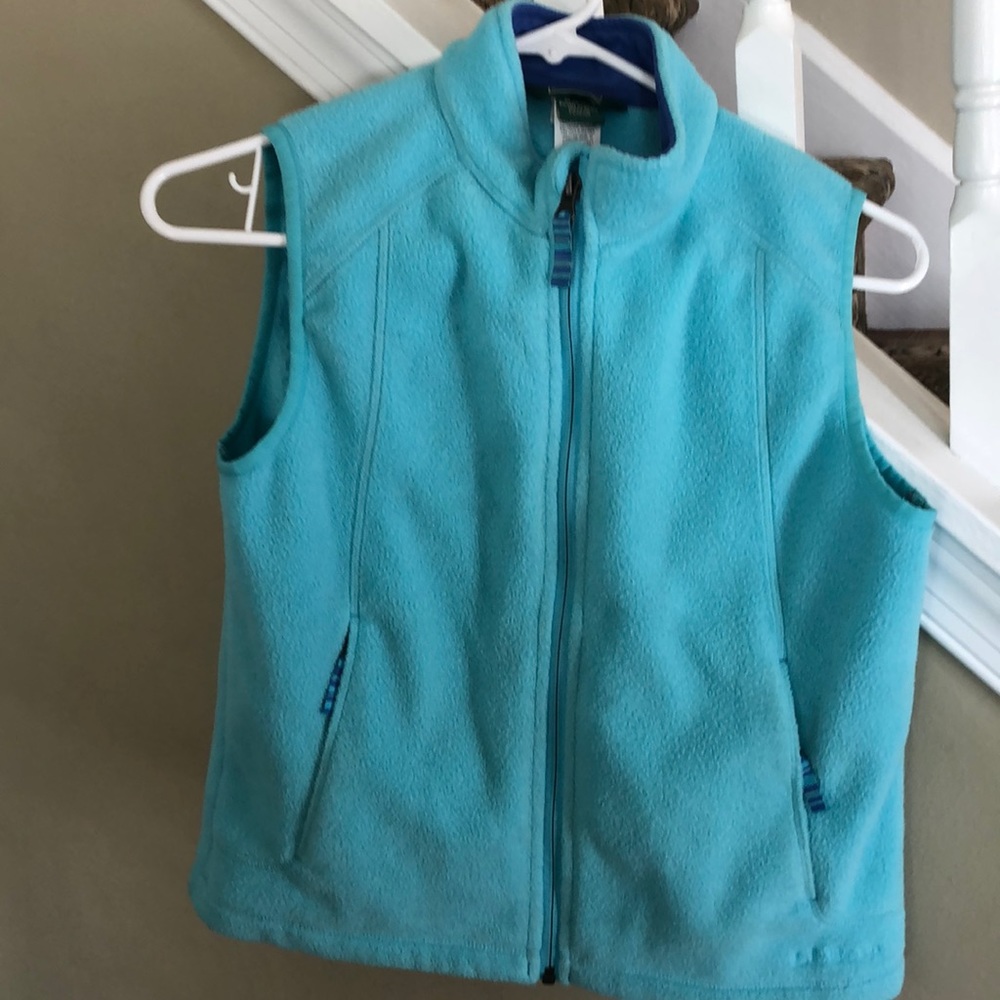LL Bean girls fleece vest